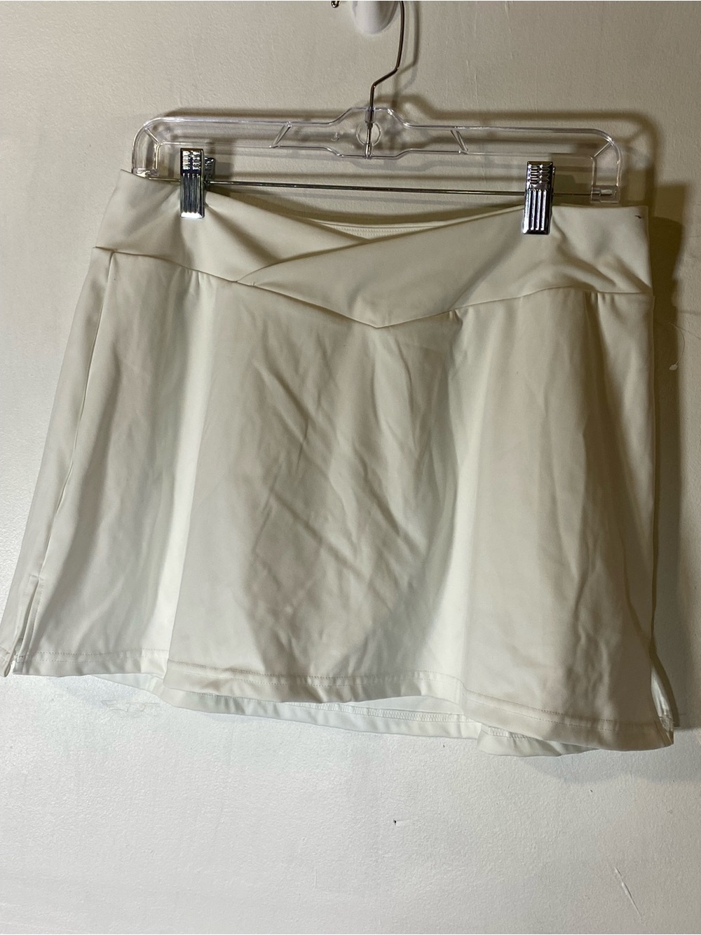 Ivory Golf Skort Tennis Skirt Athletic Preppy Country Club Minimalist Size L - Picture 1 of 7
